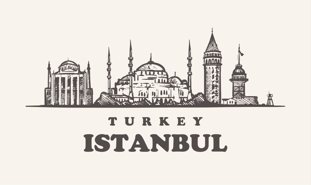 Istanbul and Turkey logo portrait (Plastic surgery destination)